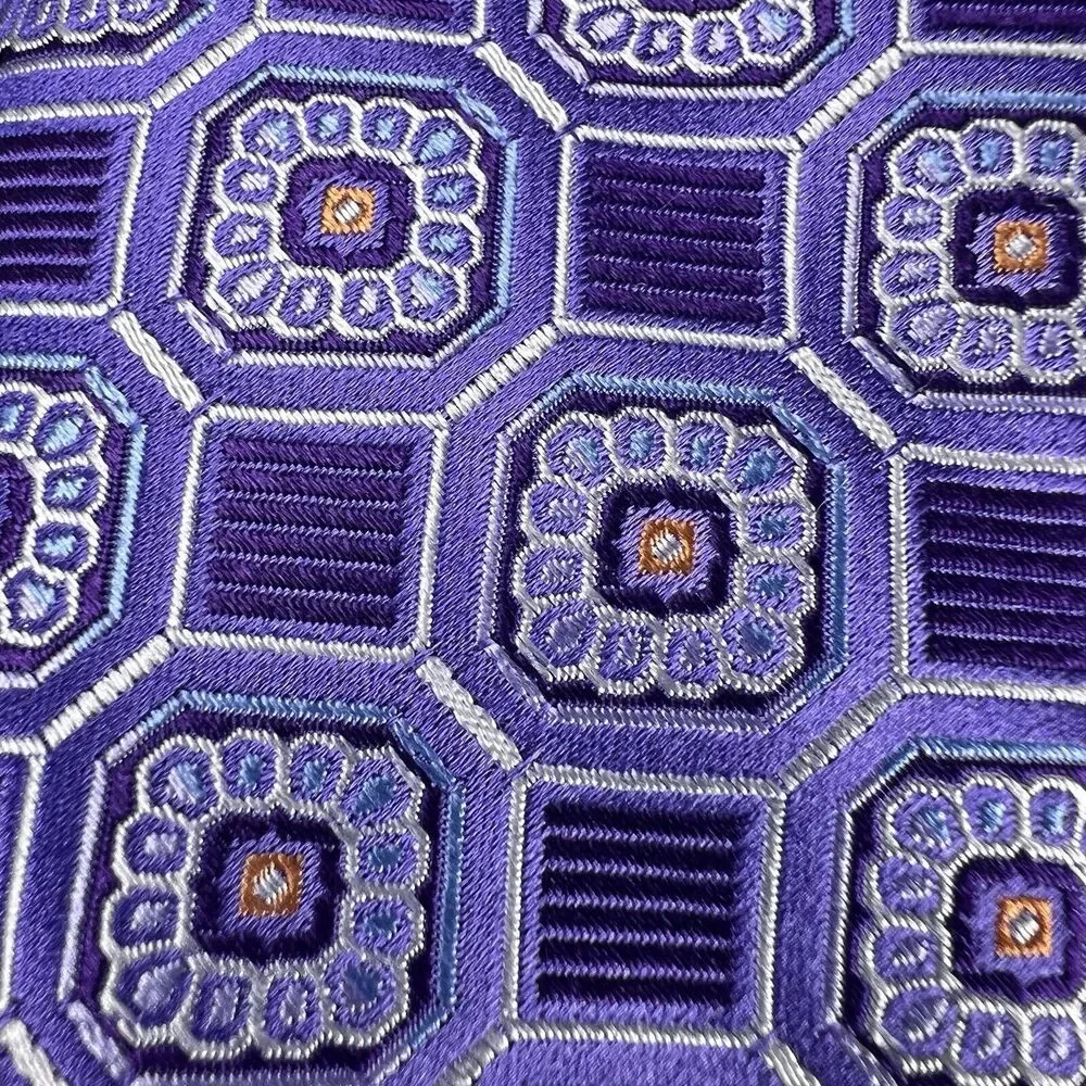 John W. Nordstrom Men’s Repp Tie Silk Necktie Purple Medallion‎ Geometric Gifts
